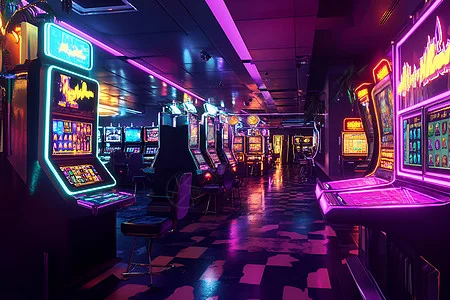 赛博朋克风格游戏机移动体验