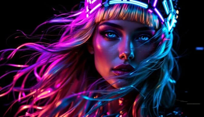 赏金女王赛博朋克霓虹主题视觉